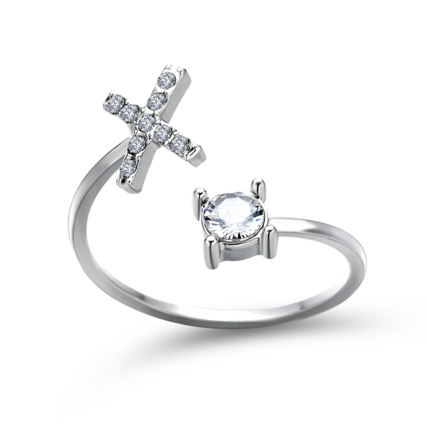 VesquoraDesign: Adjustable Initial Letter Ring – Simple & Elegant Women's Jewelry